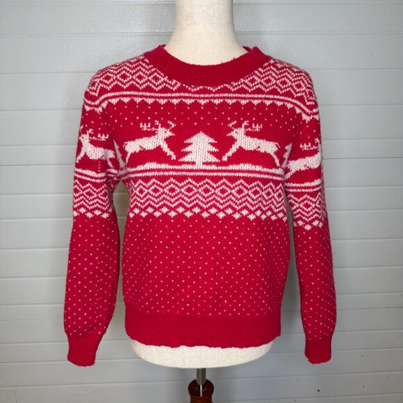 Red Knit Christmas Sweater – One Size - Picture 1 of 3